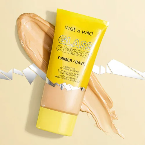 Vista 6 de wet n wild Prime Focus Glass Skin Correct Primer, acabado de cristal brillante, amarillo