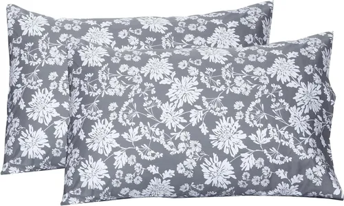 Vista 35 de Feather & Stitch - Juego de 2 fundas de almohada estándar de 100 % algodón, 500 hilos, fundas de almohada suaves con cierre tipo sobre, suaves