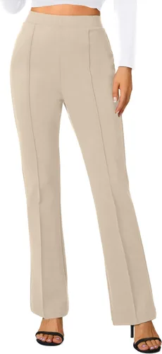 Vista 36 de Urban CoCo Pantalones de trabajo elásticos con corte de bota, pantalones de yoga pequeños para oficina casual