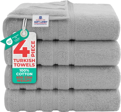 Vista 32 de American Soft Linen - Juego de toallas de 3 piezas, 1 toalla de baño, 1 toalla de mano y 1 toalla pequeña, 100% algodón turco para baño, juego