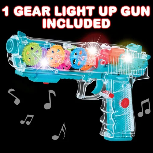 Vista 2 de ArtCreativity Pistola de juguete iluminada para niños, pistola espacial de acción con luces, sonidos y engranajes móviles, baterías incluidas