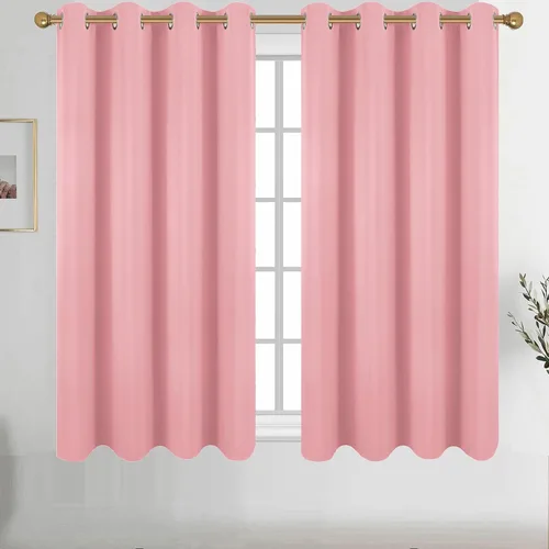 Vista 145 de Diraysid Cortinas opacas beige con ojales para dormitorio, con aislamiento térmico, cortinas de oscurecimiento de habitación, 38 x 54 pulgadas, 2