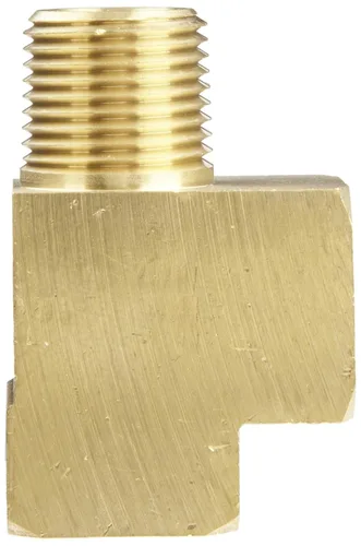 Vista 2 de Conector de caño de latón, racor roscado en T, macho y hembra de Anderson Metals, 1