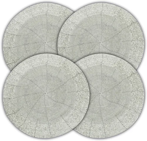 Vista 12 de Lightnpro - Juego de 4 manteles individuales redondos con cuentas negras, cargadores de mesa decorativos hechos a mano, elegantes manteles de mesa