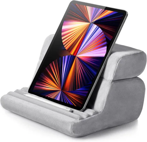 Vista 2 de UGREEN Soporte de almohada para tableta, paquete gris, soporte para tableta para escritorio de doble varilla