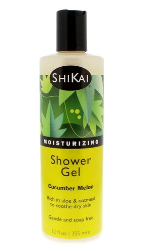 Vista 2 de ShiKai Gel de ducha hidratante - Pepino/Melón, 12 onzas (paquete de 2)