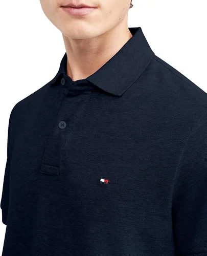 Vista 3 de Tommy Hilfiger Polo de piqué de algodón de manga corta para hombre en ajuste clásico
