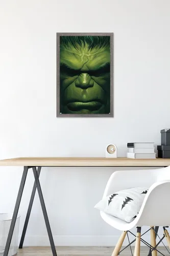Vista 6 de Marvel Comics Hulk - Póster de pared de The Immortal Hulk #18, 22.4 pulgadas de largo x 14.7 pulgadas de ancho, versión enmarcada de madera