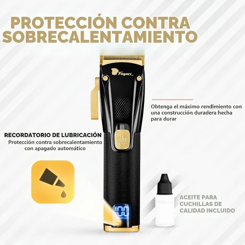Vista 3 de Fagaci Cortapelos profesionales para hombres, corte preciso, cortapelos Negro