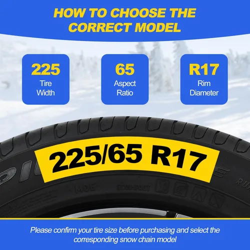 Vista 5 de Cadenas de nieve de ajuste automático para automóviles, SUV y camionetas – Instalación automática de ajuste rápido de 1 minuto, cadenas universales