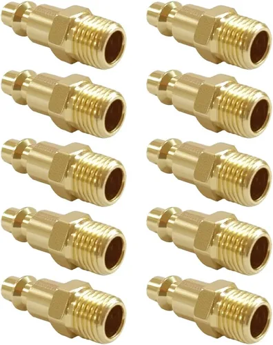 Vista 8 de Uenede - Kit de enchufe de conexión rápida de manguera de aire industrial NPT de 1/4 de pulgada, 10