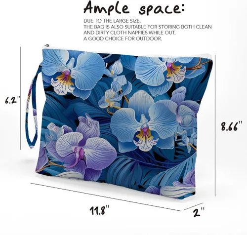 Vista 6 de Fokongna Bolsa húmeda de hojas de palma Bolsa de viaje en seco y húmedo Bolsa de playa Bolsa de pañales Bolsa húmeda para traje de baño Bolsa
