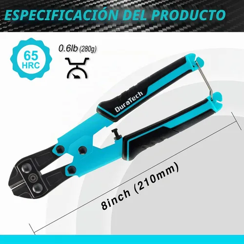 Vista 5 de DURATECH Mini cortador de pernos de 8 pulgadas con mango ergonómico
