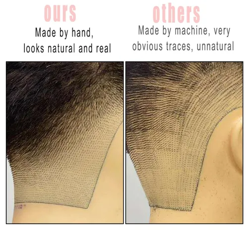 Vista 2 de HAIRWAY Cabeza de maniquí masculino de 8 pulgadas, cabeza de maniquí de práctica de peluquero con cabello humano 100% real, cosmetología, Marrón