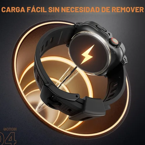 Vista 5 de Goton Estuche 3 en 1 Impermeable con Correa para Apple Watch con Protector de Pantalla de Vidrio Templado Incorporado 49mm 46mm 45mm 44mm 42mm 41mm