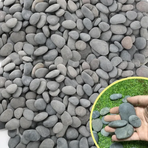 Vista 9 de Piedras de río de 2.4 libras para plantas y suculentas, paisajismo decorativo al aire libre y rocas de jardín de acuarios