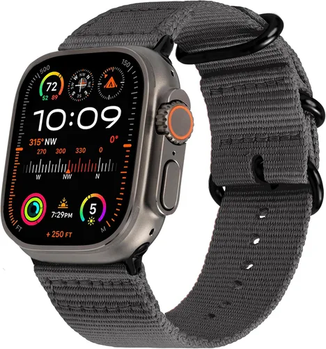 Vista 14 de Carterjett - Correa para Apple Watch 1.732 pulgadas, 1.654 pulgadas, 1.575 pulgadas, 1.496 pulgadas, nailon NATO, correas iWatch, mujeres y hombres