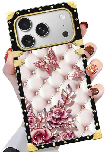 Vista 41 de Funda compatible con iPhone X/Xs, TPU suave de lujo y parte trasera de policarbonato duro para niñas y mujeres, funda protectora a prueba de golpes
