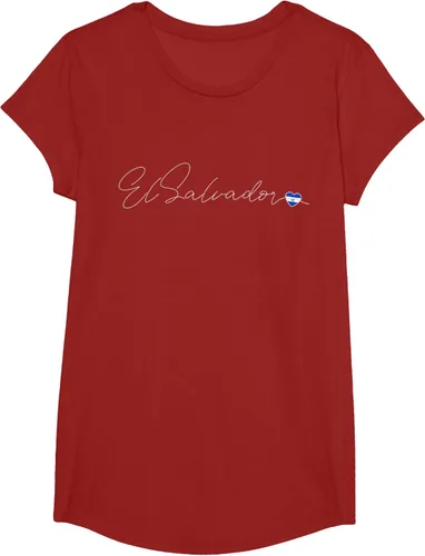 Vista 45 de Camiseta Simple Love El Salvadoreño con diseño de corazón en El Salvador