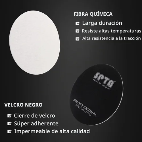 Vista 5 de Almohadilla de pulido, SPTA 5 piezas de 3' (80mm) Discos de pulido de microfibra para coche, almohadilla de pulido para eliminar arañazos