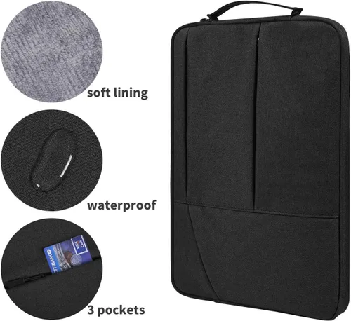 Vista 4 de Funda de transporte para tableta de dibujo gráfico con guante de artista compatible con Wacom Intuos Pro PTH660 Funda mediana Huion H1060P, H950P