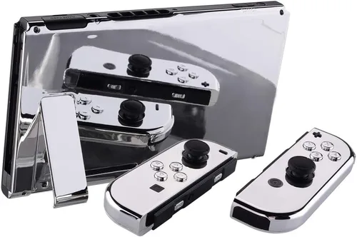 Vista 4 de eXtremeRate - Placa trasera para Nintendo Switch Console NS Joycon con carcasa de mando de mano con botones de juego completo carcasa de repuesto