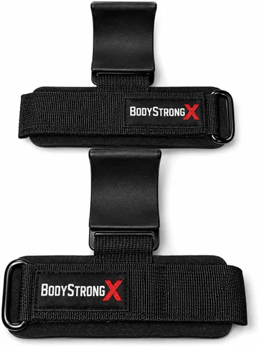 Vista 3 de Weight Lifting Hooks (Pair) – Heavy Duty Wrist Support Hooks for Deadlifts, Pull Ups, Shrugs & Rows – Non-Slip Steel Gym Hooks with Padded Neoprene