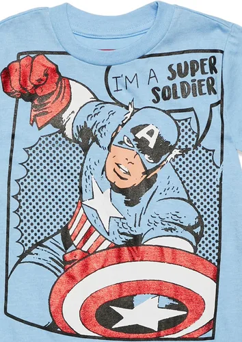 Vista 8 de Marvel 4 Pack Athletic T-Shirts Toddler to Big Kid Sizes (2T - 18-20)