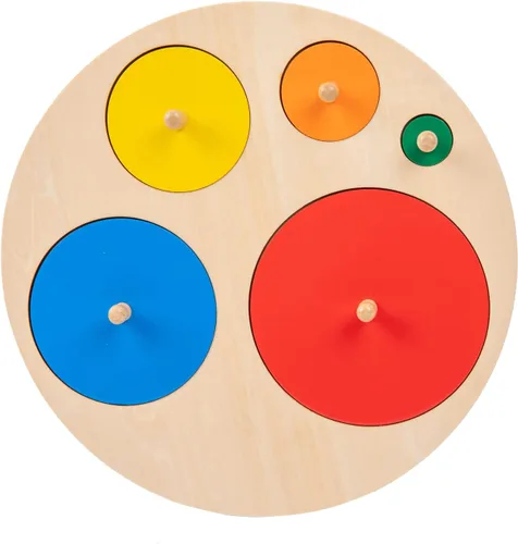 Vista 10 de Juguetes Montessori para bebés de 6 a 12 meses, rompecabezas con forma de madera para niños pequeños de 1 a 3 años, rompecabezas jumbo con perilla