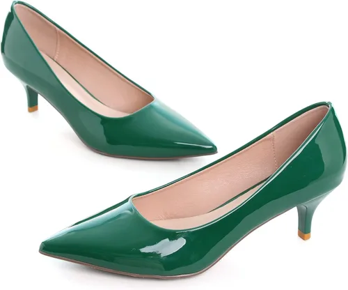 Vista 6 de Zapatos de tacón bajo para mujer, zapatos de tacón bajo para mujer, zapatos de vestir clásicos de moda, zapatos de tacón simple para trabajo