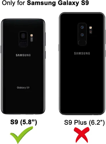 Vista 2 de Funda para Samsung Galaxy S9 con protector de pantalla, cuerpo completo, resistente, a prueba de golpes, a prueba de caídas, funda protectora