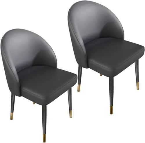 Vista 42 de YVYKFZD Juego de sillas de comedor, silla de comedor de cuero con respaldo curvo, sillas de cocina sin brazos, silla auxiliar tapizada cómoda