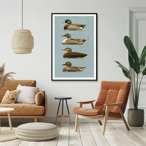 Vista 4 de Lienzo retro de pato para pared, impresiones al aire libre, carteles de señuelo de pato, pósteres al aire libre, decoración de oficina en casa