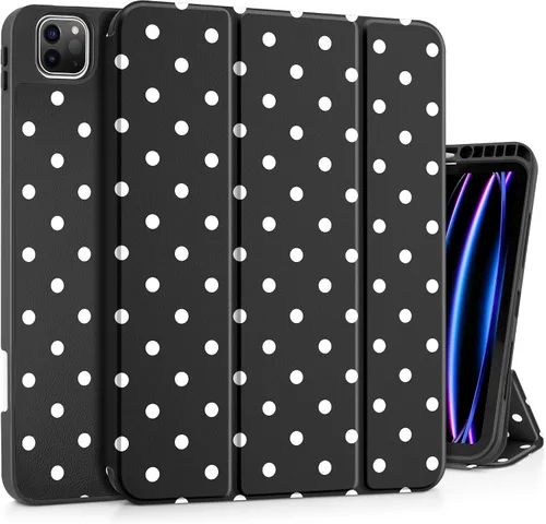 Vista 9 de Funda Tuiklol para iPad Pro de 12.9 pulgadas 2022 2021 2020 2018 6th / 5th / 4th / 3rd Gen Built in Pencil Holder Protective Stand Back Cover with