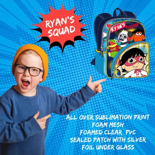 Vista 5 de Ryans World Backpack for Boys Girls Ryan School Bookbag 16 Inch