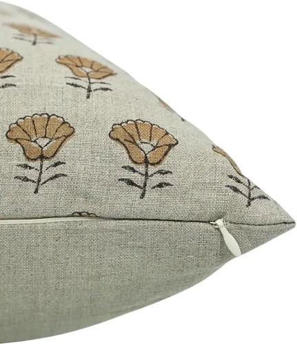 Vista 7 de Funda de cojín de lino puro de 14 x 14 pulgadas con cremallera para sofá, sofá y cama, decoración de otoño, granja, al aire libre, sala de estar