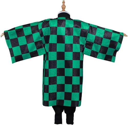 Vista 2 de Disfraz de kimono de anime japonés Tanjiro Kamado Nezuko Giyuu para niños
