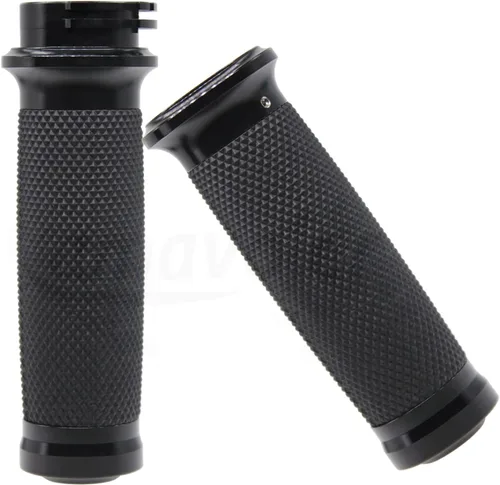 Vista 3 de Empuñaduras de manillar de motocicleta de 1 pulgada antideslizantes de goma rombo universal para Harley Kawasaki Yamaha Suzuki