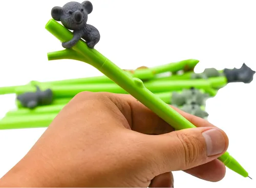 Vista 4 de 24 bolígrafos de koala de gel novedosos con diseño de animales, bolígrafo de árbol de escalada de koala de 0.020 in para escuela, oficina, fiesta