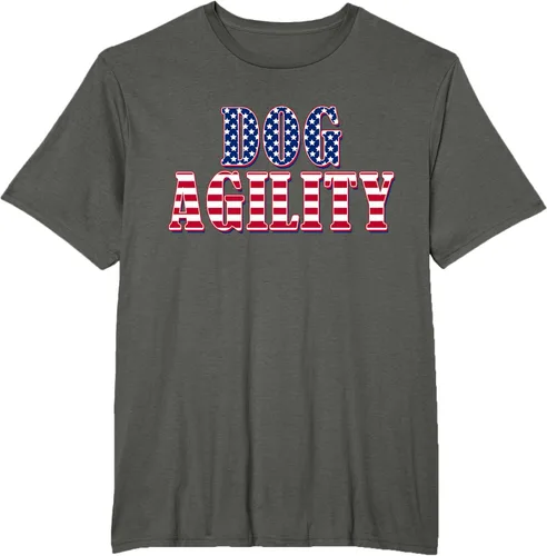 Vista 5 de Dog Agility American Flag - Camiseta de agilidad para perros, Negro