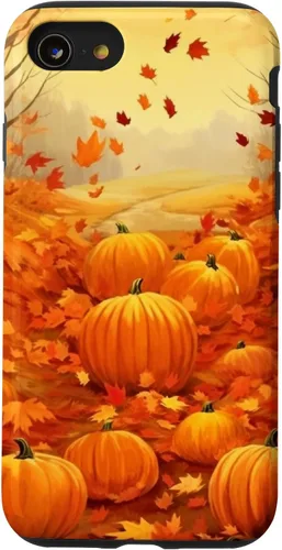 Vista 18 de Autumn Falling Leaves Pumpkin Spice Harvest Happy Autumn Case for iPhone 17