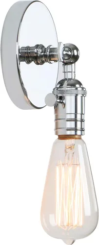 Vista 9 de PERMO lámpara estilo candelabro de metal industrial vintage para montar en pared Mini única (cepillado)