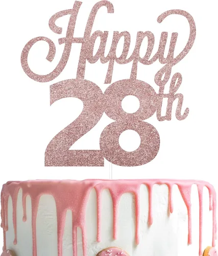 Vista 38 de LINGTEER - Decoración para pastel con texto "Happy Birthday 100", color negro