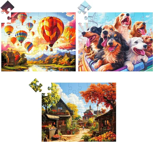 Vista 11 de Paquete de 4 rompecabezas de 24 piezas grandes, productos y actividades para personas mayores con demencia, Alzheimer, juego cognitivo de Alzheimer