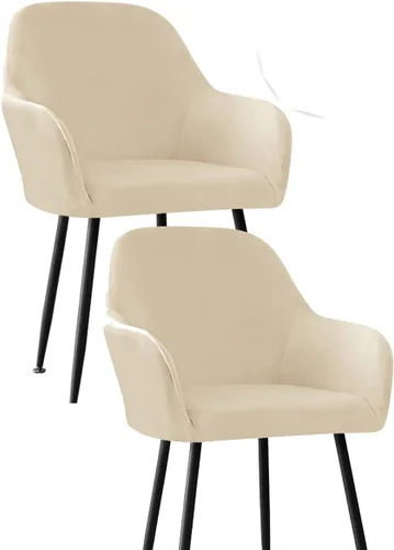 Vista 23 de Fundas protectoras de terciopelo elástico para sillas de comedor con brazos y respaldo curvado pequeño, juego de 6/4/2 para cocina, oficina, hogar