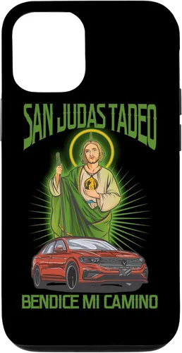 Vista 26 de Funda para iPhone 16 San Judas Tadeo Bendice Mi Camino