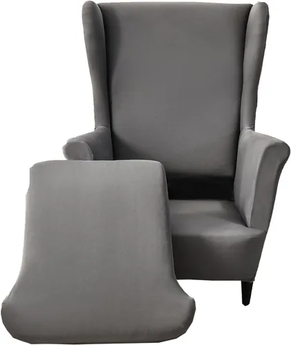 Vista 41 de CRFATOP 2 fundas elásticas para silla con respaldo de alas de mariposa, fundas de tela de elastano con respaldo de ala, fundas para sillón con parte