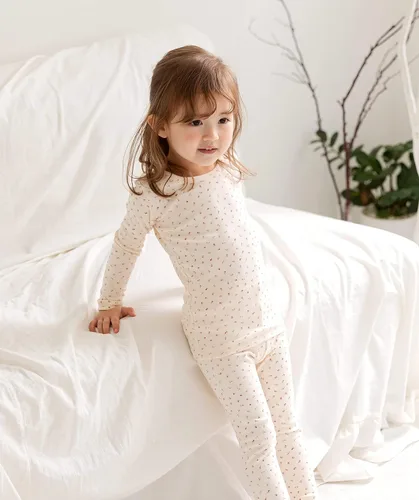 Vista 5 de AVAUMA Conjunto de pijama para bebés y niñas 6M-7T para niños pequeños, diseño de patrón de ajuste cómodo, pijama de algodón