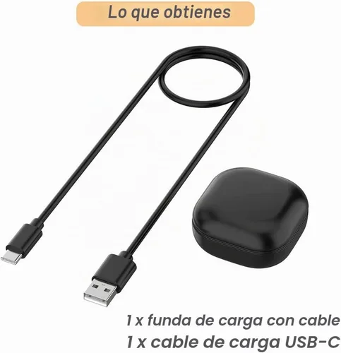Vista 7 de Funda de carga para Samsung Galaxy Buds Pro (SM-R190), caja de estación de carga de repuesto con cable USB tipo C para auriculares Galaxy Buds Pro