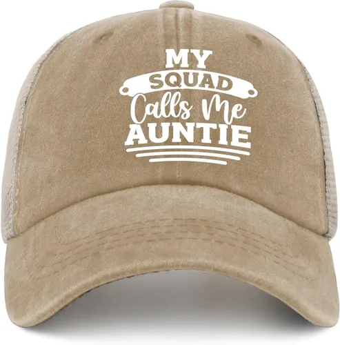 Vista 9 de My Squad Calls Me Auntie Sombreros Sombrero de viaje AllBlack Sombrero para correr Hombres Regalos para el abuelo Sombreros de golf